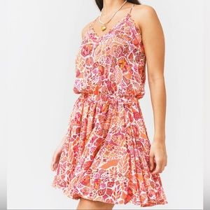 Poupette St. Barth NWT Laurie Beaded Mini Dress - Pink Mistral | Size M